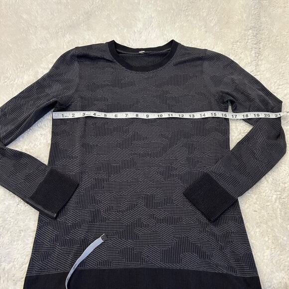 Lululemon Swiftly Womens Breathe Long Sleeve Vented Camo Blk/Asphalt Grey Sz 4 - Picture 4 of 6